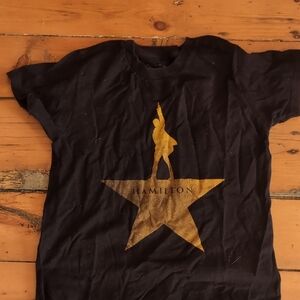 Black Hamilton T-Shirt with Gold Star